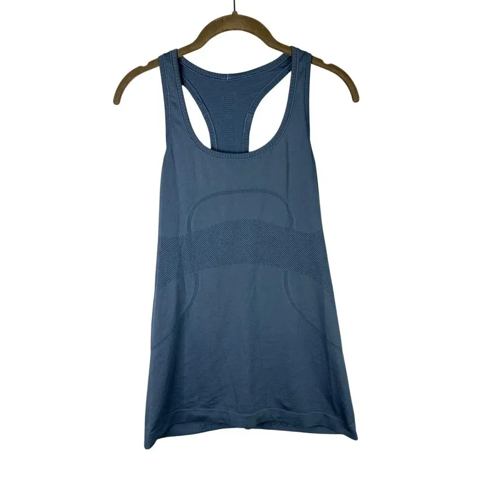 Lululemon Swiftly Tech Racerback in a slate blue color Size 10